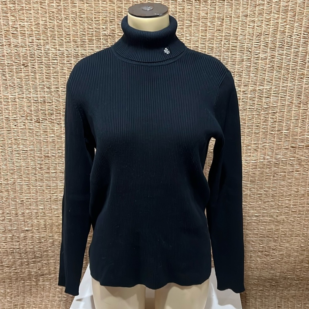 Ralph Lauren Ribbed Knit Turtleneck Sweater